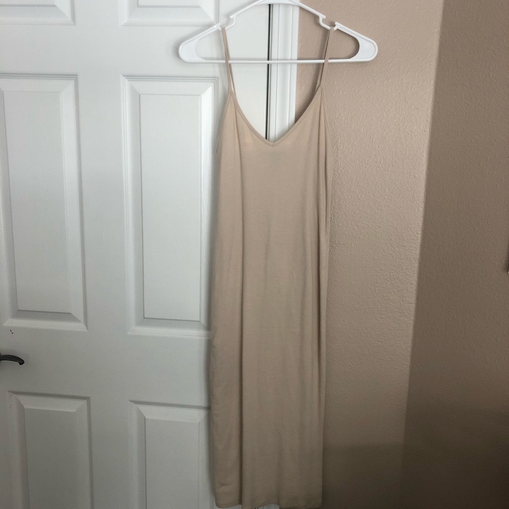 beige tight dress